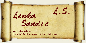 Lenka Sandić vizit kartica
